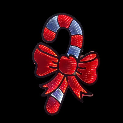 Season's Designs 26" Infinity Hanging Candy Cane With Bow