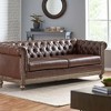 NicBex 78.75 Inch Morden 3-Seater PU Sofa with Pull-Tab Back and Wood Legs for Living Room,Office,Apartment - image 2 of 4