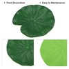Unique Bargains Artificial Lotus Leaves for Garden Ponds Pool Decoration Green 3.9” 9pcs - 3 of 4