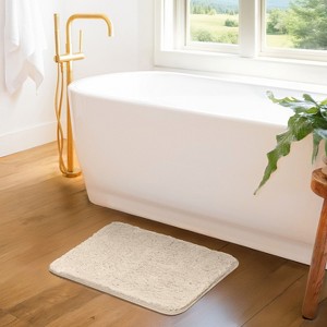 Plush Absorbent Bath Mat Rug with Anti-Skid Rubber Backing - Becky Cameron - 1 of 4