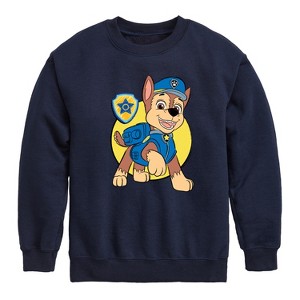 Boys' - Paw Patrol - Chase Sketch Graphic Long Sleeve Fleece Sweatshirt - 1 of 4