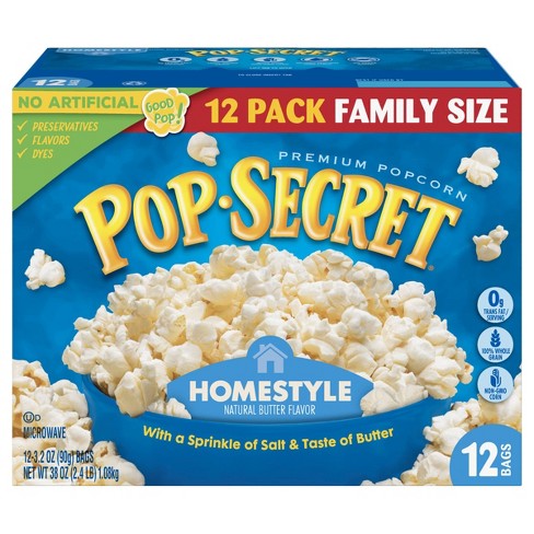 Pop Secret Homestyle Microwave Popcorn 12ct Target