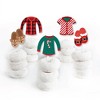 Big Dot of Happiness Christmas Pajamas - Dessert Cupcake Toppers - Holiday Plaid PJ Party Clear Treat Picks - Set of 24 - 2 of 4