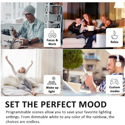 Multi-Color Dimmable LED Smart Bulbs with Voice Control