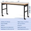 72x25 Adjustable Workbench with Power Outlets, Rubberwood Top, 4 Locking Wheels, 2000 lb Capacity, 29.5–38.4 in Height for Garage, Workshop, Home - 2 of 4