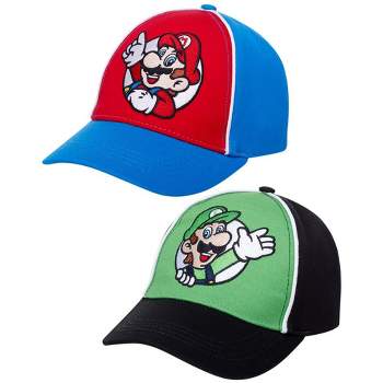 Super Mario 2 pack Baseball Hat for Boys Ages 4-7, Kids Baseball Cap