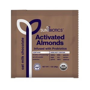 Sunbiotics Organics Activated Almonds - Infused with Probiotic - Oat Milk Chocolate - 1 of 4