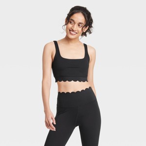 Women's Scallop Detail Sports Bra - JoyLab™ - 1 of 3
