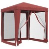 Party Tent with 4 Mesh Sidewalls Blue 6.6'x6.6' HDPE vidaXL - 2 of 4