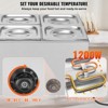 VEVOR 24QT Commercial Food Warmer, 6-Pan Electric Steam Table, 1200W Professional Countertop Stainless Steel Buffet Bain Marie - 4 of 4
