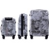 Multi-color Design ABS Hard Shell Lightweight with 360° Dual Spinning Wheels & Combo Lock – Includes 28", 24", 20" 3-Piece Luggage Set - Granite - 4 of 4