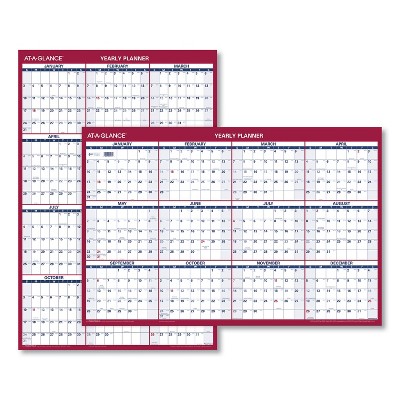Erasable Vertical/Horizontal Wall Planner, 32 x 48, White/Blue/Red Sheets, 12-Month (Jan to Dec): 2026