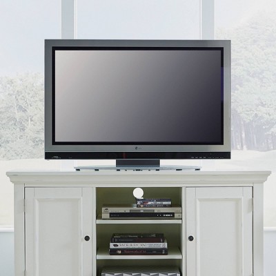 Dover 56" White Poplar Entertainment Center with Adjustable Shelves
