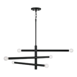 Capital Lighting Zane 6 - Light Chandelier in  Matte Black - 1 of 4