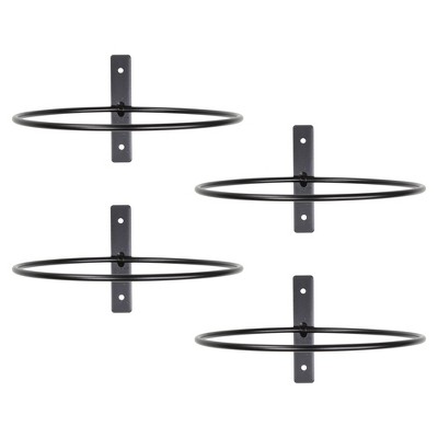Darware 8in Metal Wall Planter Rings 4pk, Wall Mounted Holders for Plant and Flower Pots