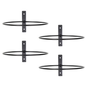 Darware 8in Metal Wall Planter Rings 4pk, Wall Mounted Holders for Plant and Flower Pots - 1 of 4