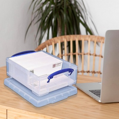 Clear Polypropylene Stackable Storage Box with Locking Lid