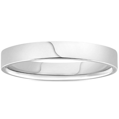 Pompeii3 3mm Flat High Polished Wedding Band 950 Platinum