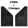 Evideco French Home Goods Reversible 30"x 18" Black Door Mat for Indoor/Outdoor Use - 3 of 4