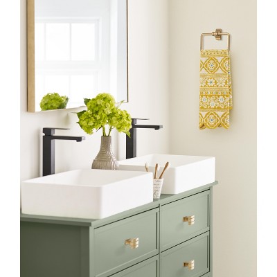 Champagne Bronze Rectangular Modern Cabinet Knob with Mounting Hardware