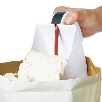 White Plastic One-Handed Flour and Sugar Sifter