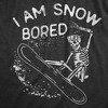 Mens I Am Snow Bored T Shirt Funny Skeleton Snowboarding Boredom Joke Tee For Guys - Crazy Dog Men's T Shirt - 2 of 4