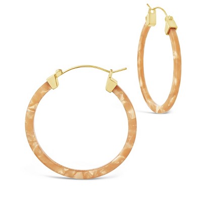SHINE by Sterling Forever 50mm Resin Hoop Earrings
