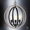 Urban Ambiance Luxury Vintage Chandelier,  24"H x 21-1/4"W,  Charcoal Finish, UHP2212 - 3 of 4