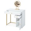 NicBex Vanity Desk with Mirror and Lights Dressing Table Set with HD Mirror, 4 Drawers, and Open Shelves for Small Space, Bedroom, Apartment - 4 of 4