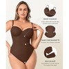 SHAPELLX Shapewear Bodysuit for Women Tummy Control Strapless Body Suit Faja Body Shaper Thong—Brown 40 - 3 of 3