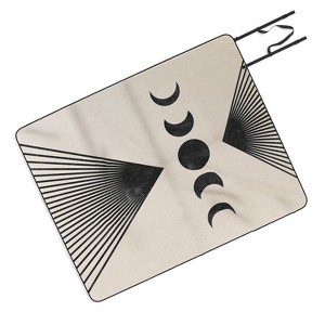 Emanuela Carratoni Moon Phases on Mountains Picnic Blanket - Deny Designs - 1 of 3