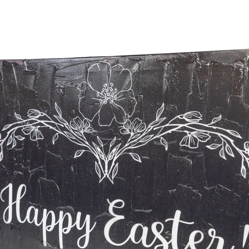 Northlight Black and White Happy Easter Bunnies Canvas Wall Art, 17.75" x 17.75", 5 of 6