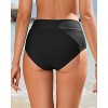 FIONECA Women V Cut Full Coverage Bikini Bottom - High Waist Swim Bathing Suit Bottoms Cross V Front Swimsuit - 2 of 4