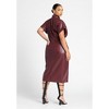 ELOQUII Women's Plus Size Faux Leather Midi Dress - 3 of 4
