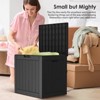 SEVOBAL Deck Boxes 30 Gal Outdoor Storage Deck Box, All-Weather Resistant Patio Deck Storage Box Container, Black, 22.09"*17.09"*20.87" - 4 of 4