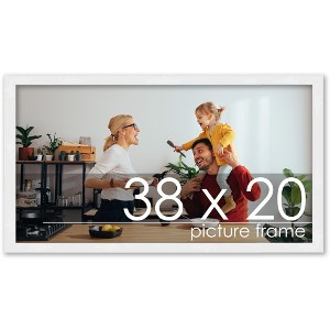 PosterPalooza | 38x20 Wood Frame with UV Acrylic, 6 Finishes: Black, White, Bronze, Silver, Wood, Mahogany - 1 of 4