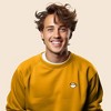 Dalix Cappuccino Embroidered Fleece Crewneck Long Sleeve Sweatshirt Mens - 3 of 4
