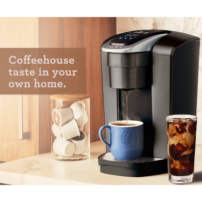 K-Elite Brushed Slate Single-Serve Coffee Maker with Iced Setting