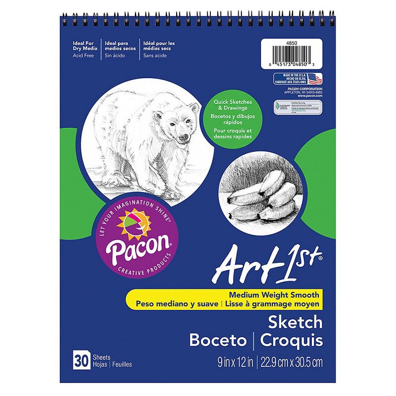 Ucreate Sketch Book 9" x 12" 30 Sheets Per Book 3 Books (PAC4850-3), 2 of 3