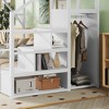 Full Size Loft Bed with Stairs, Storage Shelves and Wardrobe for Kids - 4 of 4