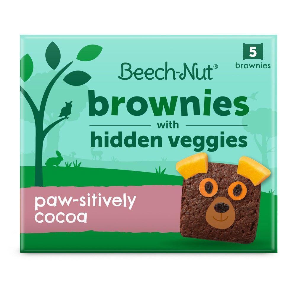 Photos - Baby Food Beech-Nut Hidden Veggies Brownies Chocolate Toddler Snacks - 4.1oz/5pk