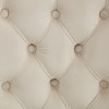 ORRD Beige Velvet Dining Chairs, Tufted Trim, Wood Handles & Legs, Vintage Nail Detail, Set of 2 - 4 of 4