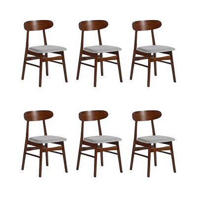 New Classic Furniture, Morocco Light Gray Solid Wood Dining Chair (Set of 6)