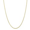 Black Bow Jewelry 2mm, 10k Yellow Gold Lightweight D/C Rope Chain Necklace - 3 of 4