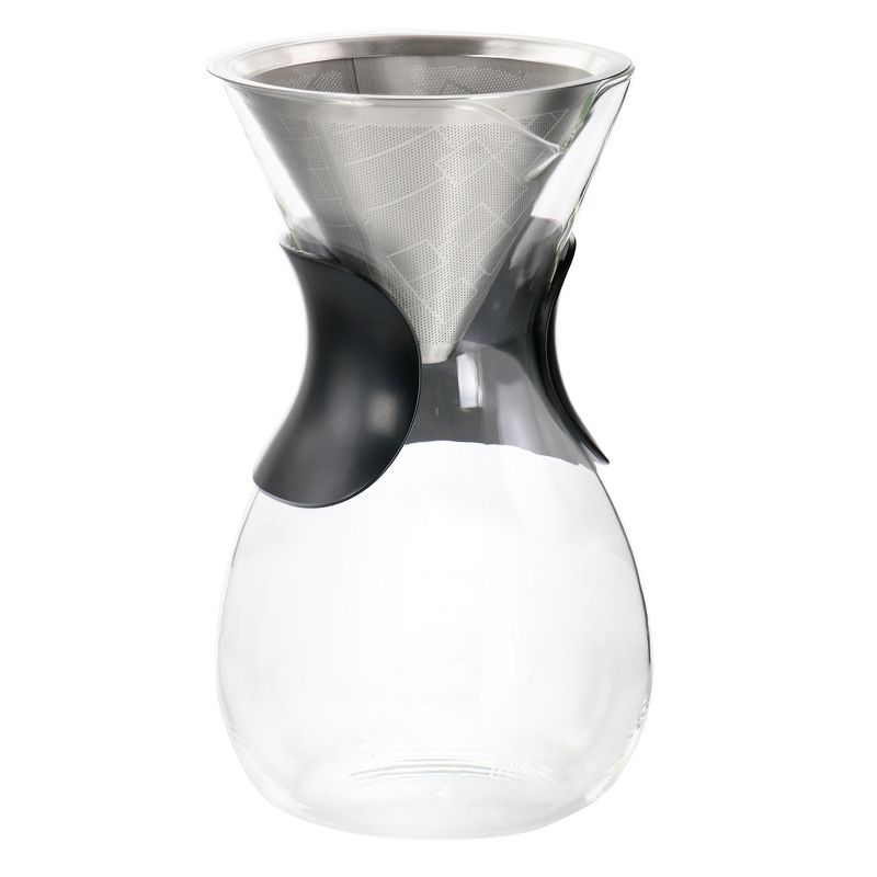 Mr. Coffee Verduzco 1 Liter Clear Glass Pour Over Coffee Maker with Fine Mesh Filter, 1 of 6