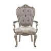 Royal Hampton 27 Inch Side Dining Chair Set of 2, Velvet, Antique Platinum Tone - 3 of 4