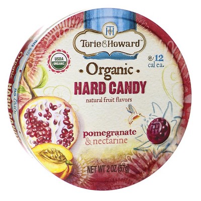 Torie & Howard Organic Hard Candy - Pomegranate & Nectarine.