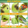 Skirfy Dinosaur Toys for Kids, 77PCS Dinosaur Carrier Track Toys, Realistic Dino Figures Set with Eggs&Trees&Fence Playset, Light Green - 3 of 4