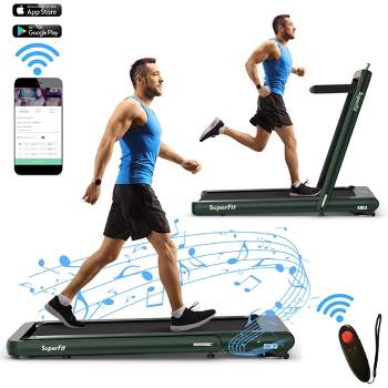 Superfit 4.75hp 2 In 1 Folding Treadmill W/remote App Control White : Target