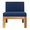 CAVINAS 5-Piece Patio Outdoor Seating Sets, Sectional Sofa Seating Group Set with Cushions, Natural Finish and Beige Cushions - 4 of 4